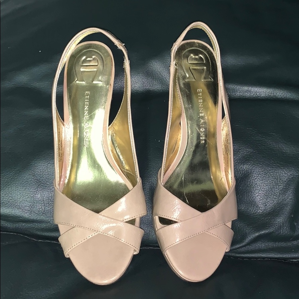 Etienne Aigner cream heels